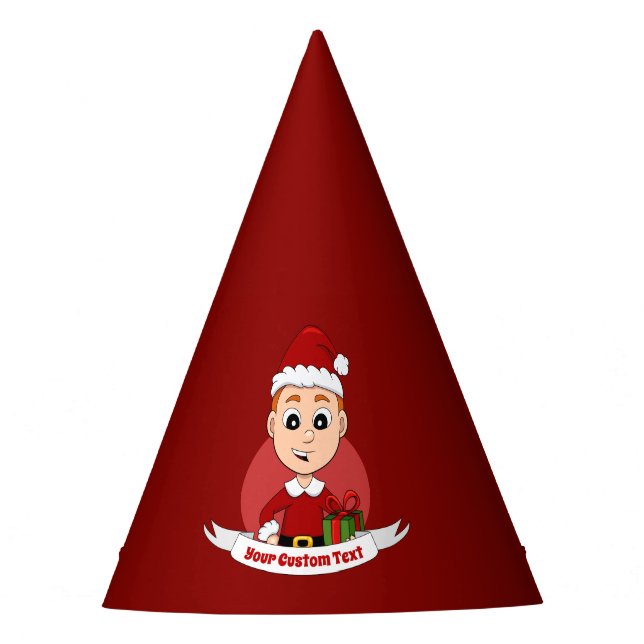 Festa Chapéu de animação de menino de Natal (Frente)