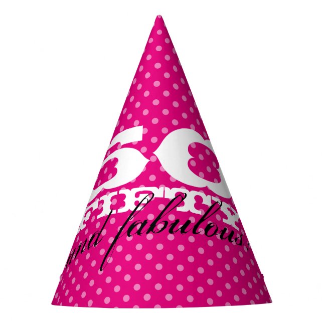 Festa Chapéu de aniversário de 50 anos rosa fabuloso cin (Frente)