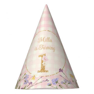 Festa Chapéu de Aniversário Personalizado de Coelho de J