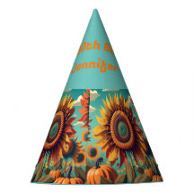 Chapéu de Aniversário Personalizado de Girassol, C