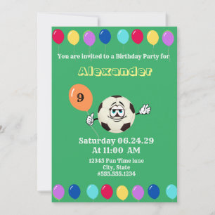 Festa colorida Balões bola de futebol cara cara en