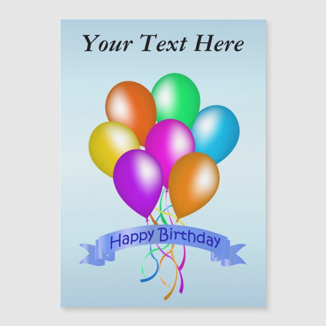 Festa Colorida de Balões Felizes de Aniversário (Frente)