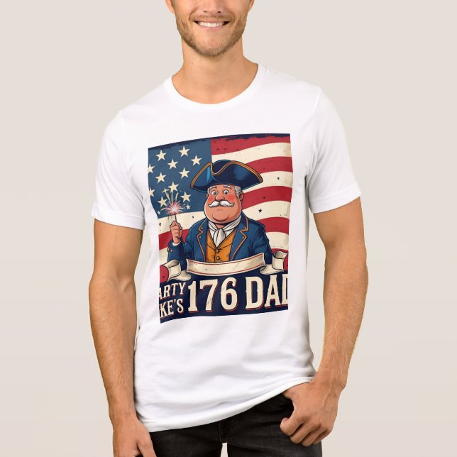 Festa Como A Camisa De Celebração Do Pai 1776 (Frente)
