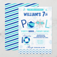 Festa da Piscina de inverno | Nadar Convite de Ani