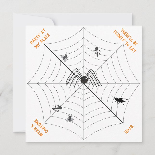Festa da Teia de Aranha na Minha Casa - Convite de (Frente)