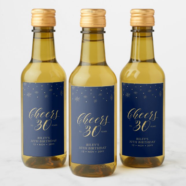 Festa de 30 anos, Cheers Ouro & Azul (Garrafas)
