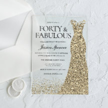 Festa de 40 Anos da Mulher de Vestido Dourado