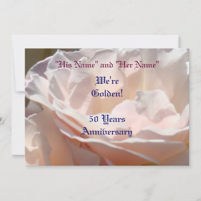 Festa de 50 anos de aniversário de convites (Frente)