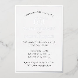 Festa de 60º Aniversário do Casamento Elegante