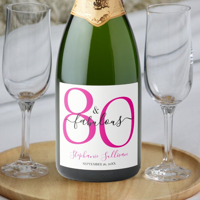 Festa de 80 Anos Moderna e Fabulosa Rosa (Criador carregado)