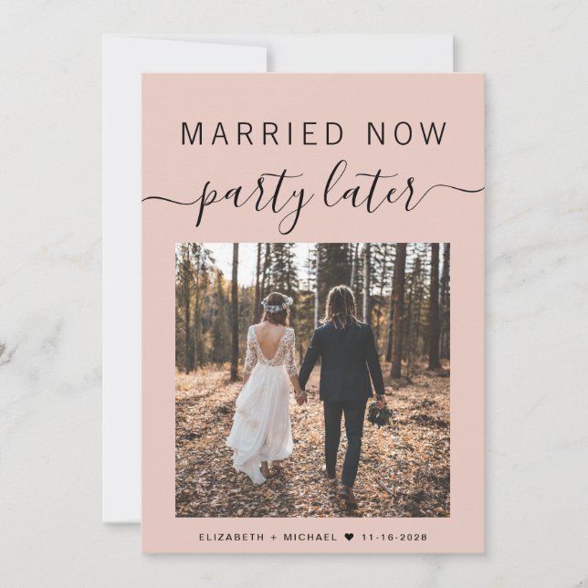 Festa de Agora Casada Depois Foto Blush Casamento (Frente)