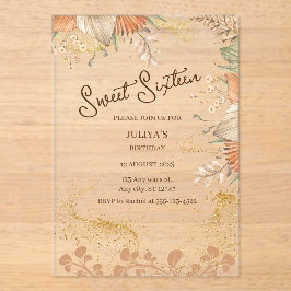 Festa de aniversário 16 estilo boêmico doce