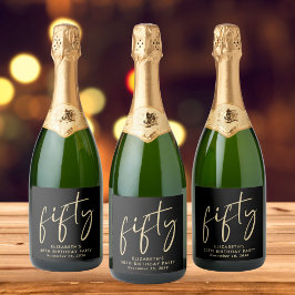 Festa de aniversário Chic Black Dourado 50th