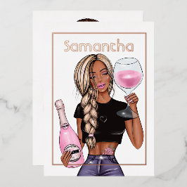 Festa de Aniversário com Champanhe Rosa Dourado e