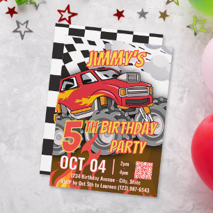 Festa de Aniversário com Código QR de Caminhão Mon