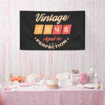 Festa de aniversário de 80 anos personalizada vint