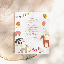 Festa de aniversário De Animais Da Fazenda Baa Qua