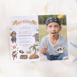 Festa de Aniversário de Animais Piratas com Foto e