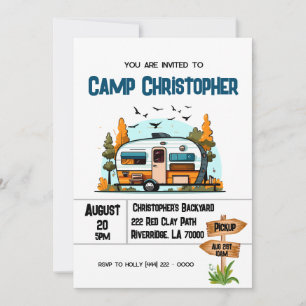 Festa de Aniversário de Aventura de Acampamento pa