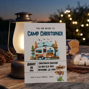 Festa de Aniversário de Aventura de Acampamento pa