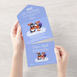 Festa de Aniversário de Bebê no Inverno com Pingui