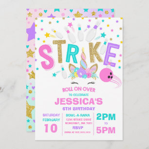 Festa de aniversário de Boliche de Convite de Boli