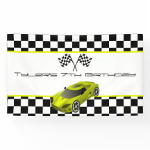 Festa de aniversário de Carro Race Amarelo