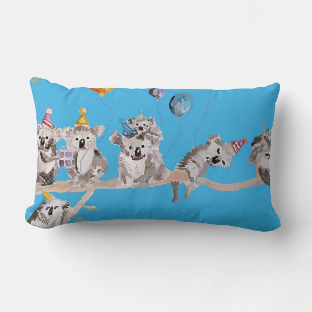 Festa de Aniversário de Coala Almofada Infantil Co (Frente)