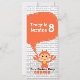 Festa de aniversário de Convite de Cancer