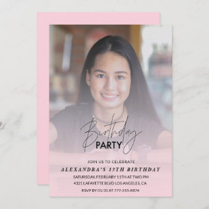 Festa de aniversário de convite para 13 de anivers