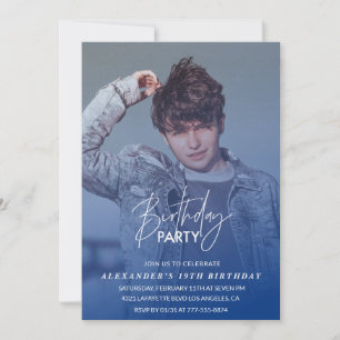 festa de aniversário de convite para 19 anos