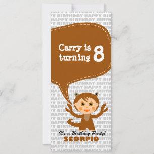Festa de aniversário de Convite Scorpio
