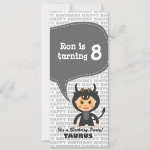 Festa de aniversário de Convite Taurus