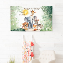 Festa de aniversário de criança de bebês da selva 