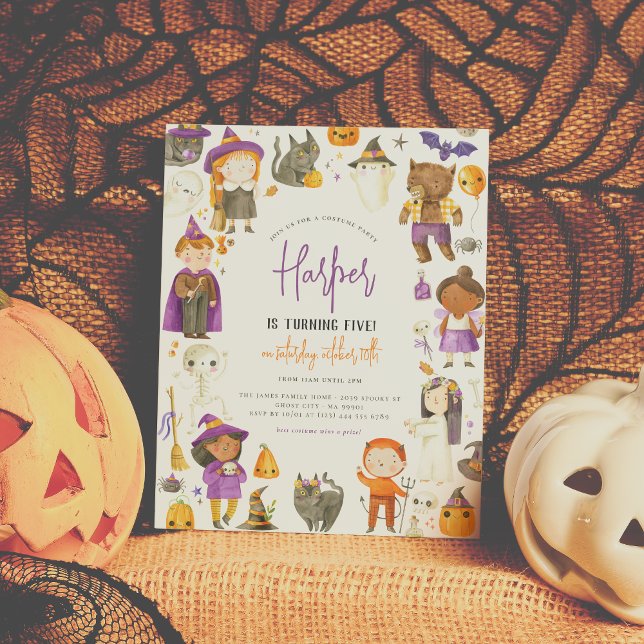 Festa de aniversário de Dia das Bruxas de Menina B (Criador carregado)