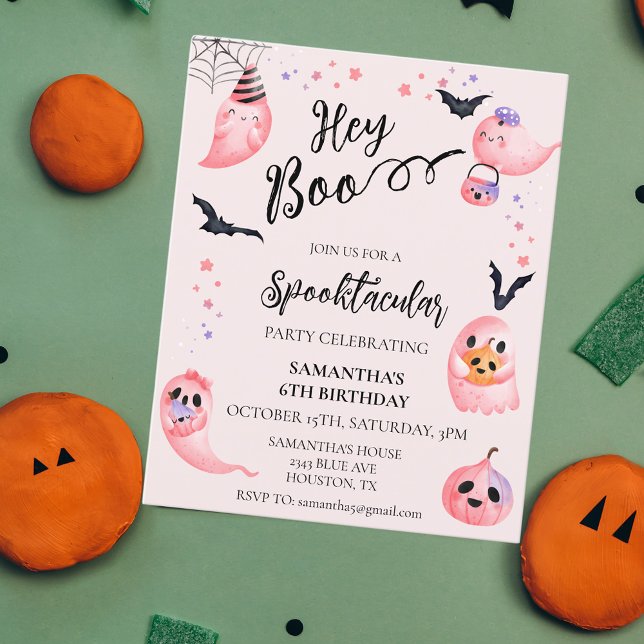 Festa de Aniversário de Halloween Crianças Ei Boo  (Criador carregado)