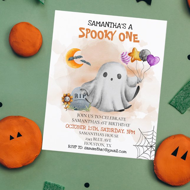 Festa de Aniversário de Halloween Crianças Fantasm (Criador carregado)