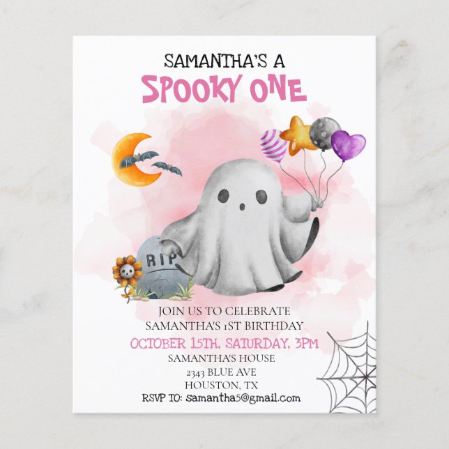 Festa de Aniversário de Halloween para Crianças As (Frente)