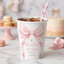 Festa de Aniversário de Menina com Laço Rosa Charm