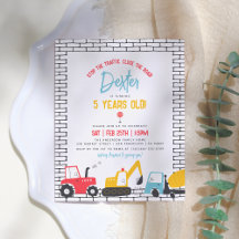 Festa de aniversário de Menino de Veículos de Cons