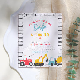 Festa de aniversário de Menino de Veículos de Cons