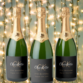 Festa de aniversário de monograma preto