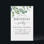 Festa de aniversário de Orçamento Verde Botânico<br><div class="desc">Os Convites de festas de aniversários de Verde Verde Verde em Verde incluem uma bela e elegante tipografia de roteiro com verde moderno e elegante para a festa de aniversário de 16,  18,  21ruas,  30,  40,  50,  60 anos,  70.</div>