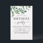 Festa de aniversário de Orçamento Verde Botânico<br><div class="desc">Os Convites de festas de aniversários de Verde Verde Verde em Verde incluem uma bela e elegante tipografia de roteiro com verde moderno e elegante para a festa de aniversário de 16,  18,  21ruas,  30,  40,  50,  60 anos,  70.</div>