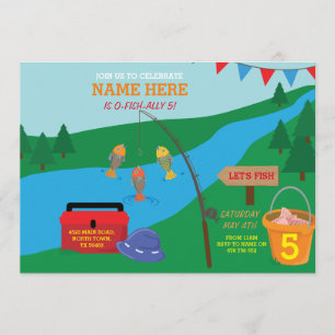 Festa de aniversário De Pesca, Convite Azul De Pes