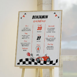 Festa de aniversário de Poster de Carro de Raça Vi