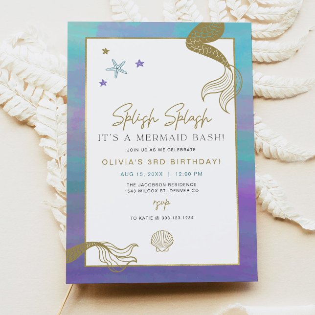 FESTA DE ANIVERSÁRIO de Sereia Dourada Roxa (Criador carregado)