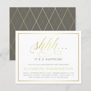 Festa de aniversário de Surpresa Dourada e Branca