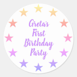 Festa de aniversário do adesivo