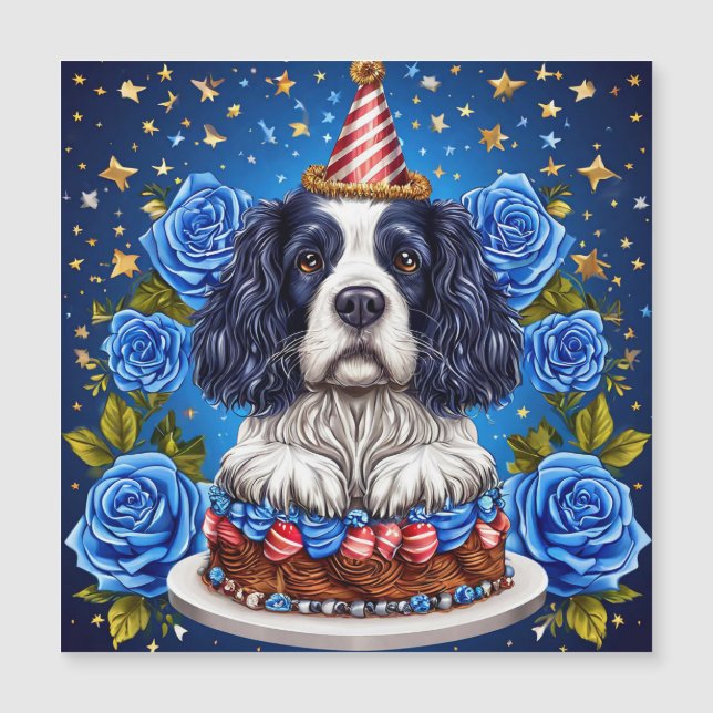 Festa de Aniversário do Cão Spaniel 🎉🐶🎂✨ (Frente)